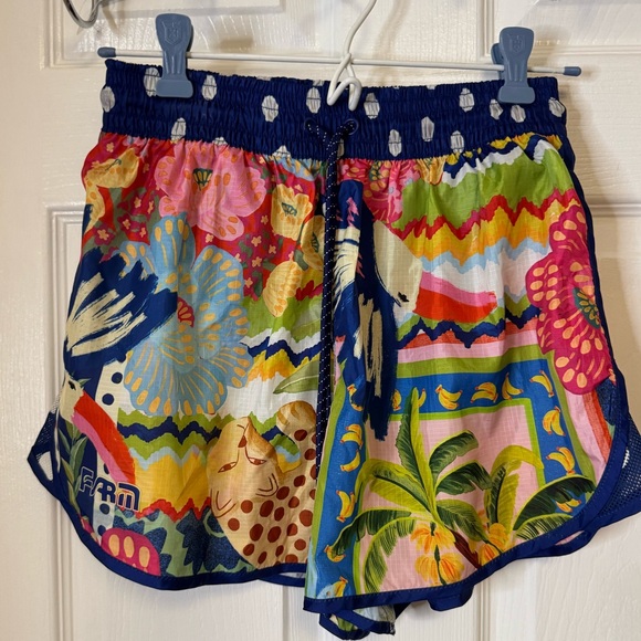 Farm Rio $250 Pull On Multi Coloured Shorts Size S - Picture 6 of 14